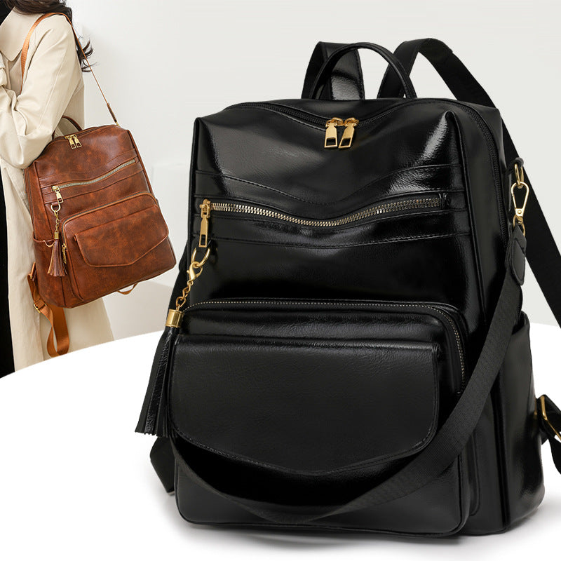 Multifunctional Stylish Leather Backpack Calm Wears