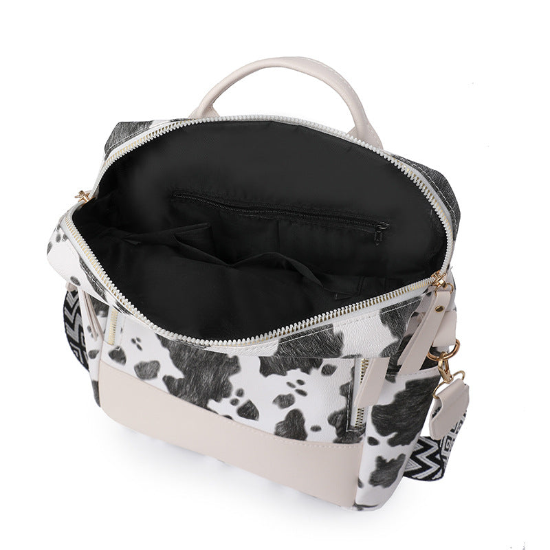 Fashionable Cow Print Backpack