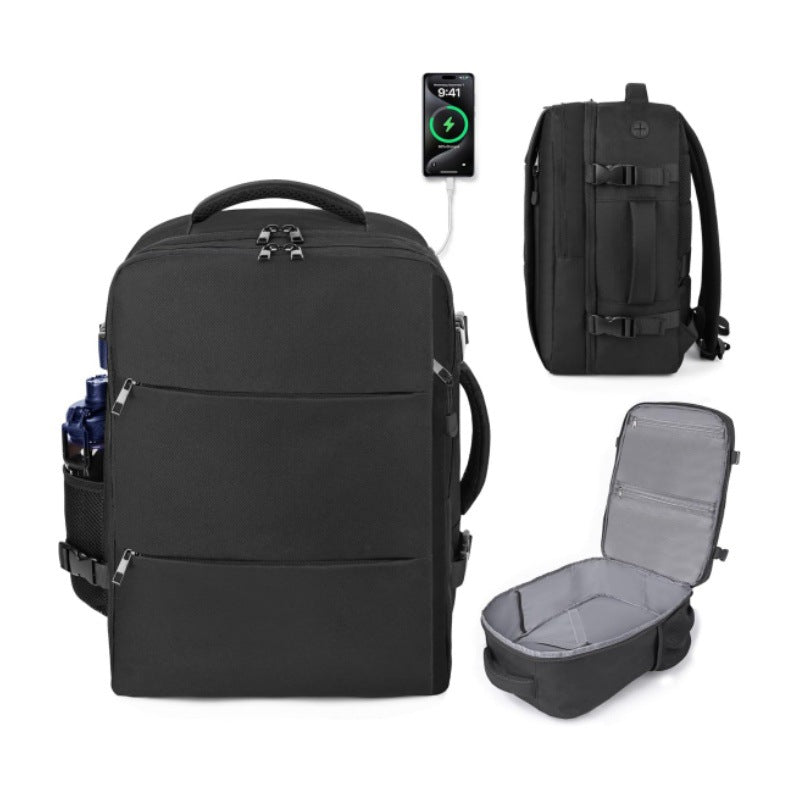 Multifunctional backpack with integrated power bank function and multiple compartments