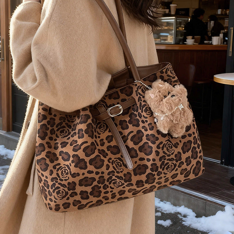 Women's Shopper Bag with floral and animal design-https://detail.1688.com/offer/1010614444747.html-Calm Wears-Coffee-nothing-Calm Wears
