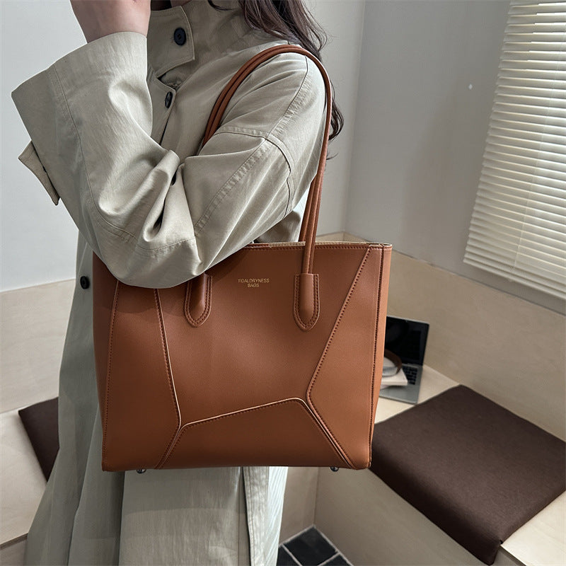 Women's elegant tote bag with structured design-https://detail.1688.com/offer/1028564209359.html-Calm Wears-Khaki-nothing-Calm Wears