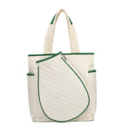 Quilted Multi-Pocket Tote Bag