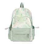 Leisure Backpack with Floral Appliqués