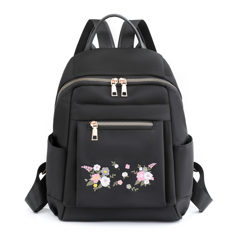 Floral Embroidered Backpack