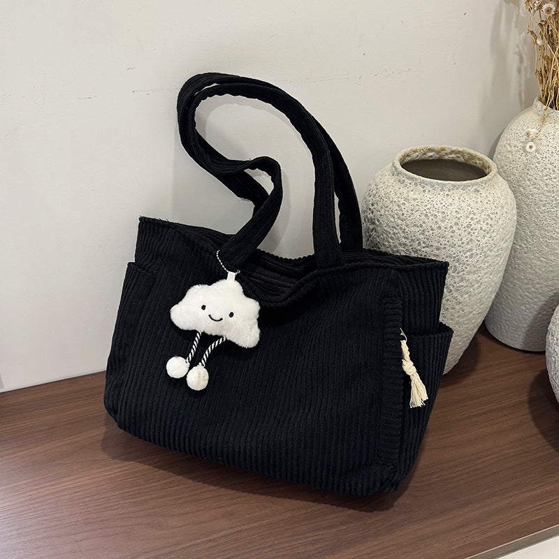 Versatile Corduroy Tote Bag