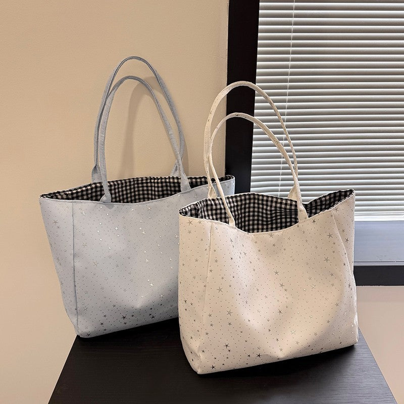 Stylish Star-Patterned Tote Bag
