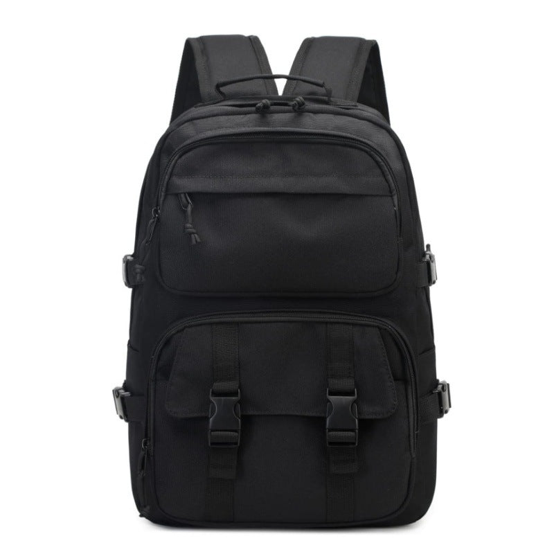 Multi-functional outdoor backpack with reinforced carrying straps and multiple compartments