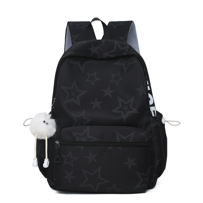 Star-Embellished Casual Backpack