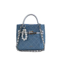 Ladies Mini Shopper Bag with Luxurious Chain Pendant