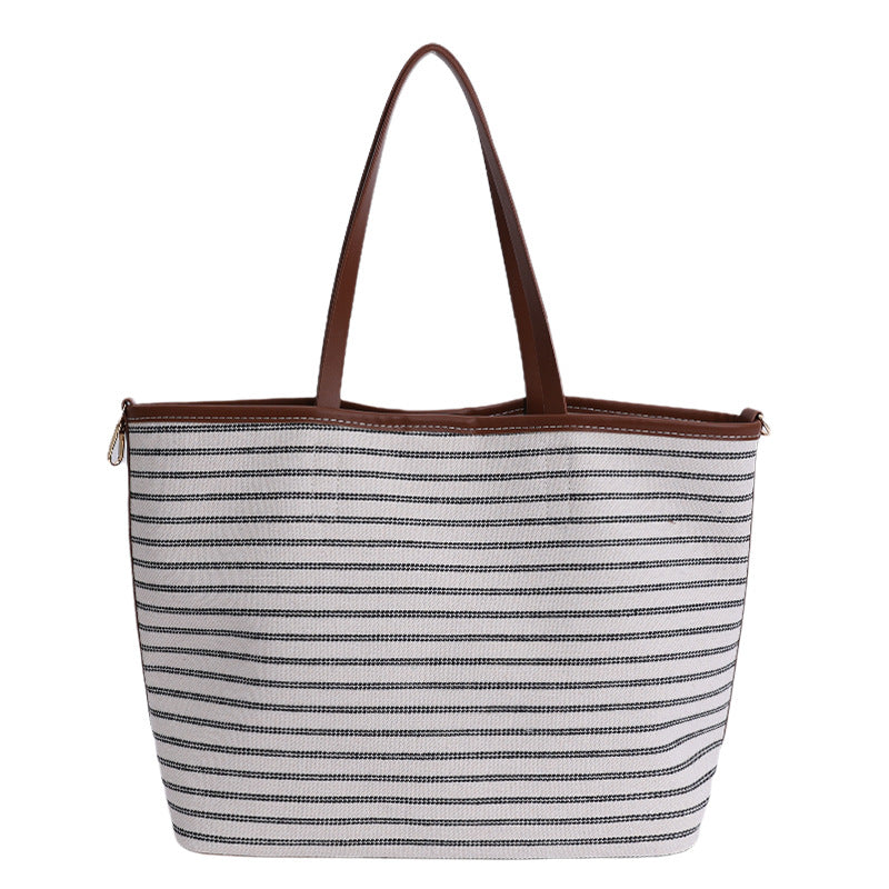 Reusable Striped Beach Tote Calm Wears