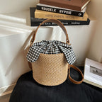 Woven Beach Bucket Bag