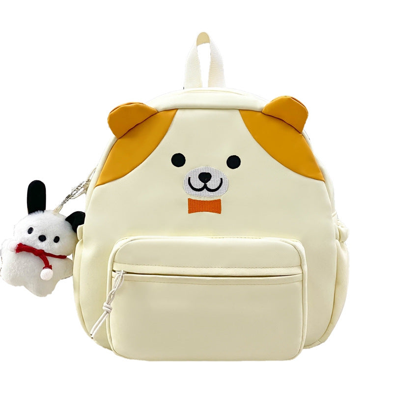 Plush backpack with cute dog design