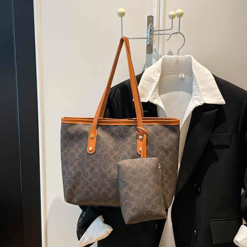 Women's tote bag with practical inner pocket and elegant design-https://detail.1688.com/offer/1039491780207.html-Calm Wears-Coffee-nothing-Calm Wears