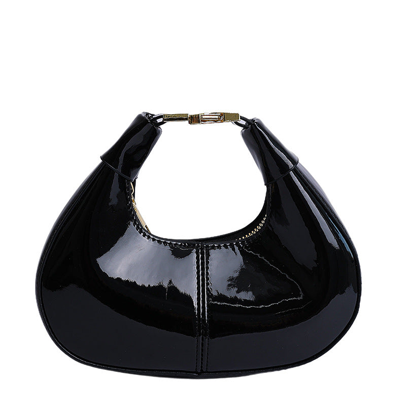 Glossy Patent Leather Evening Handbag