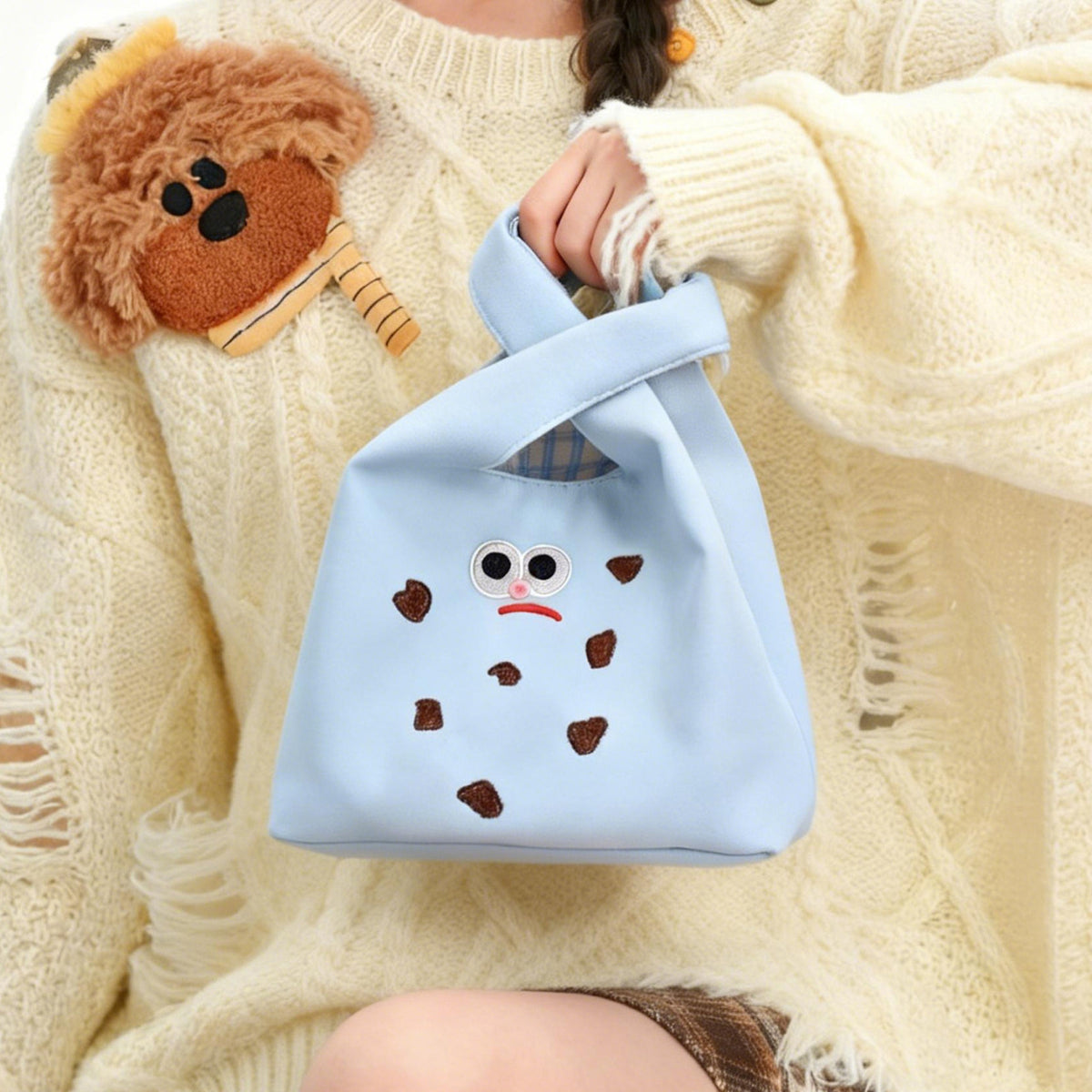 Fun Cartoon Cookie-Shaped Mini Bag