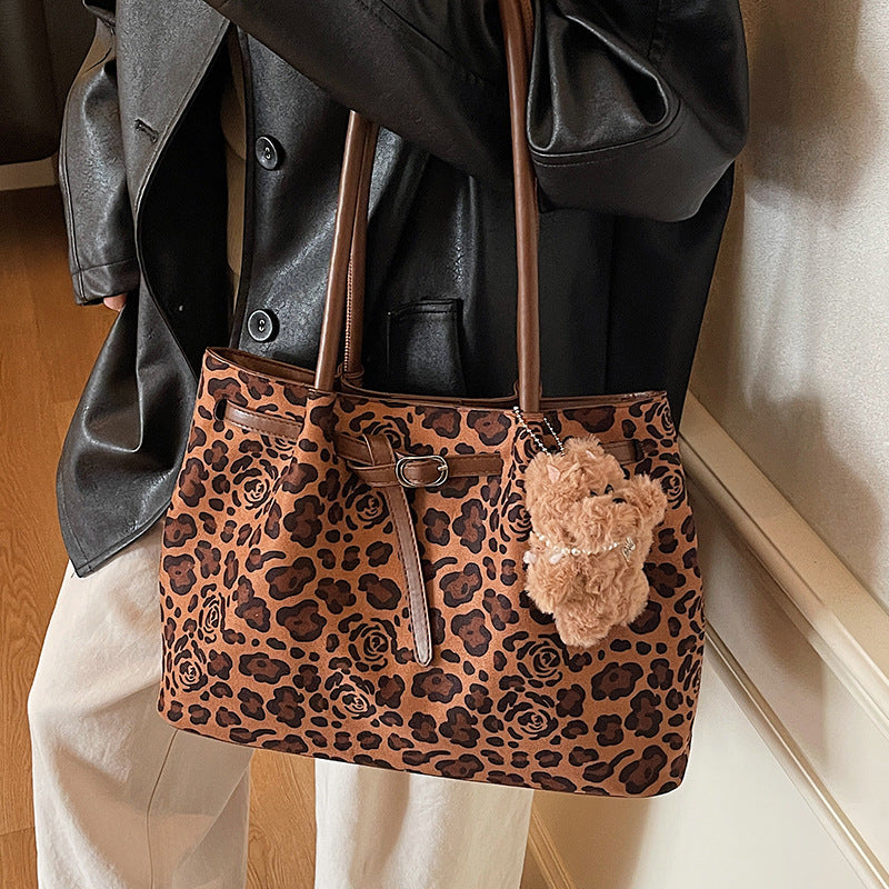 Women's Shopper Bag with floral and animal design-https://detail.1688.com/offer/1010614444747.html-Calm Wears-Braun-nothing-Calm Wears