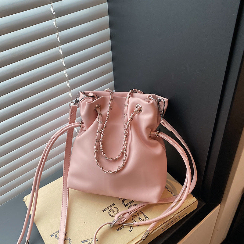 WoChic Slouchy Leather Bucket Bag