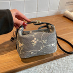 Embroidered Floral Mini Handbag