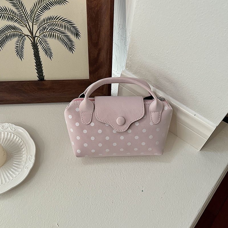 Stylish Polka Dot Handheld Bag