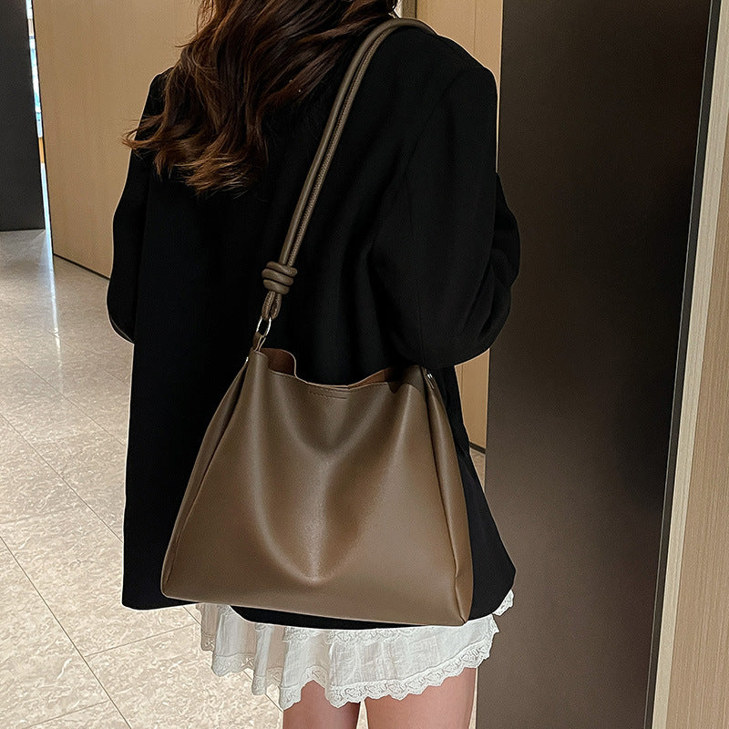 Minimalist Faux Leather Hobo Bag