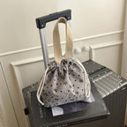 Textured Drawstring Mini Pouch