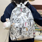 Backpack with Creative Graffiti Design