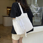 Chic Embroidered Shoulder Tote Bag