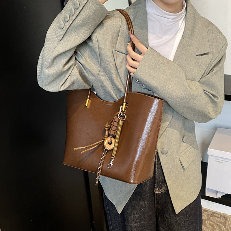 Women's high-quality tote bag with elegant design-https://detail.1688.com/offer/849985092289.html-Calm Wears-Braun-Size: no pendants-Calm Wears