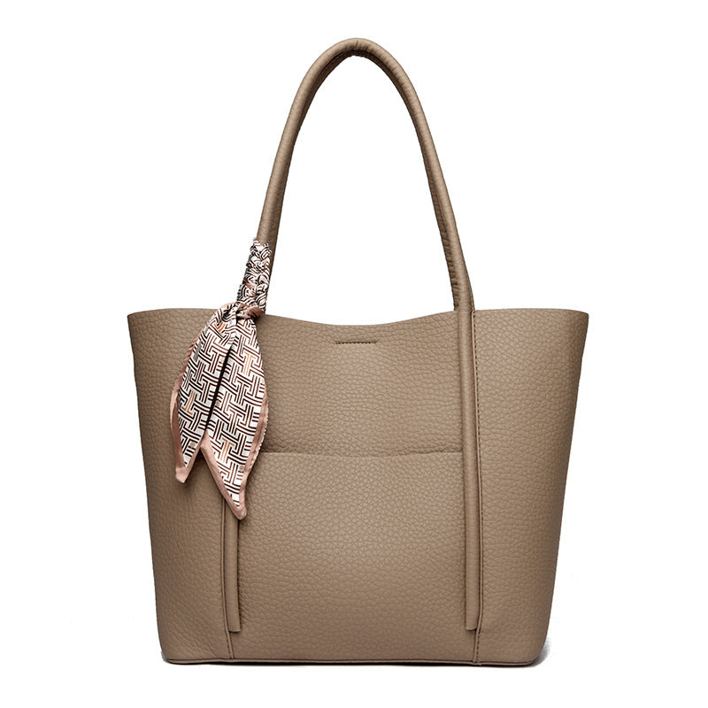 Textured Leather Tote Bag