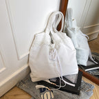 Chic Embroidered Shoulder Tote Bag