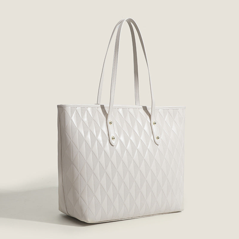 Women's tote bag with elegant diamond design and practical inner compartments-https://detail.1688.com/offer/797064554116.html-Calm Wears-Black-nothing-Calm Wears