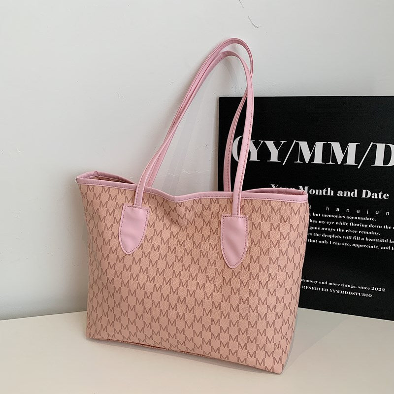 Women's tote bag made of high-quality, durable material with elegant monogram-https://detail.1688.com/offer/933106743568.html-Calm Wears-Rosa-nothing-Calm Wears