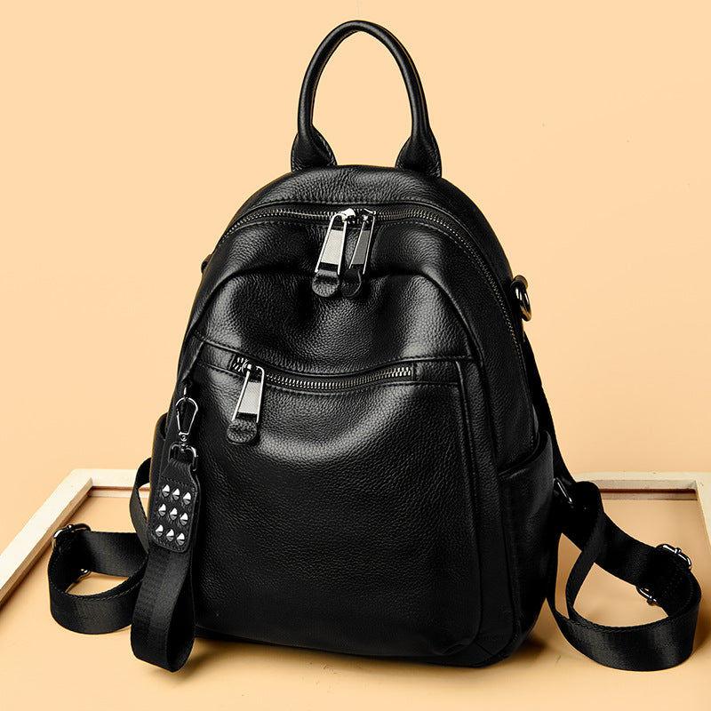 Versatile Multi-Functional Leather Backpack
