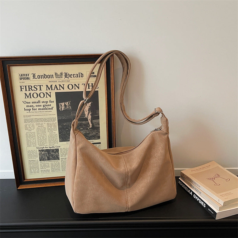 WoSoft Textured Faux Leather Hobo Bag