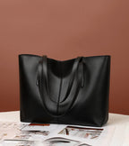 Large Leather Tote Bag, Women's Work Bag with Zipper-mayfair ellis20260422-Calm Wears-Rot-Calm Wears
