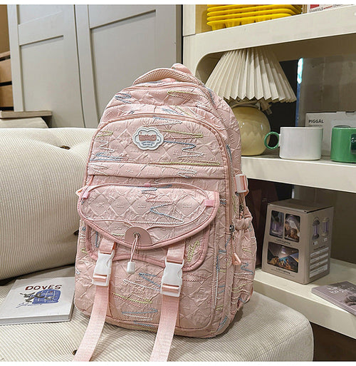 Fashion-Forward Utility School Backpack-https://detail.1688.com/offer/1059432200061.html-Calm Wears-Pink-Calm Wears