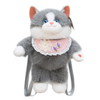 Plush Cat-Themed Backpack