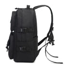 Multi-functional outdoor backpack with reinforced carrying straps and multiple compartments
