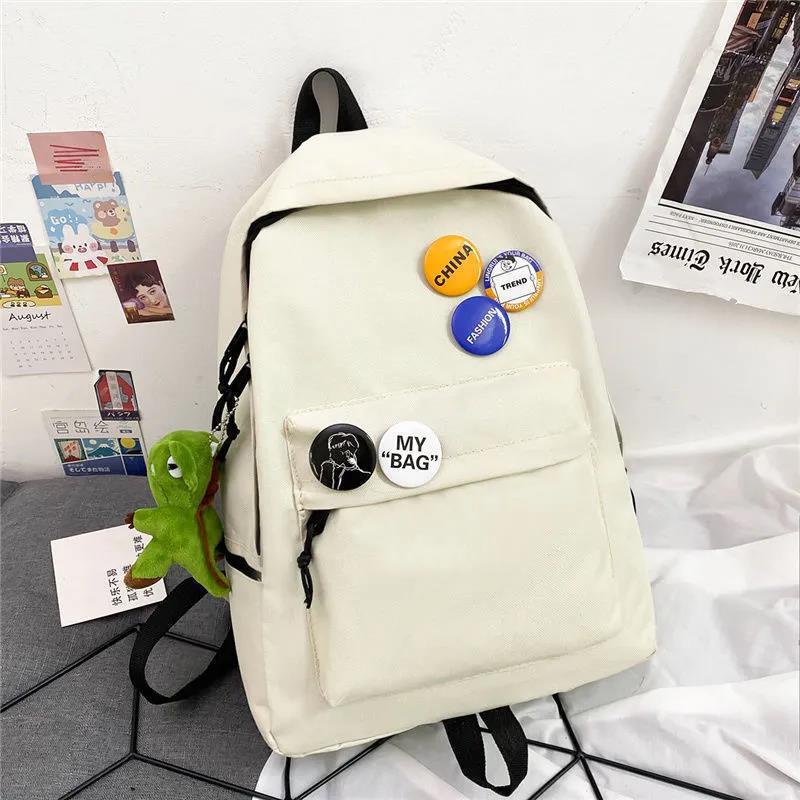 Backpack with Creative Badge Design