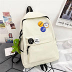 Backpack with Creative Badge Design