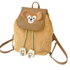 Plush backpack with animal motif