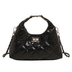 Women's mini bag with elegant quilted design and chic chain closure-https://detail.1688.com/offer/978384120165.html-Calm Wears-Black-nothing-Calm Wears