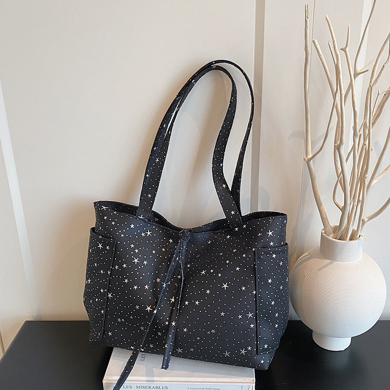 WoStar-Patterned Canvas Tote Bag