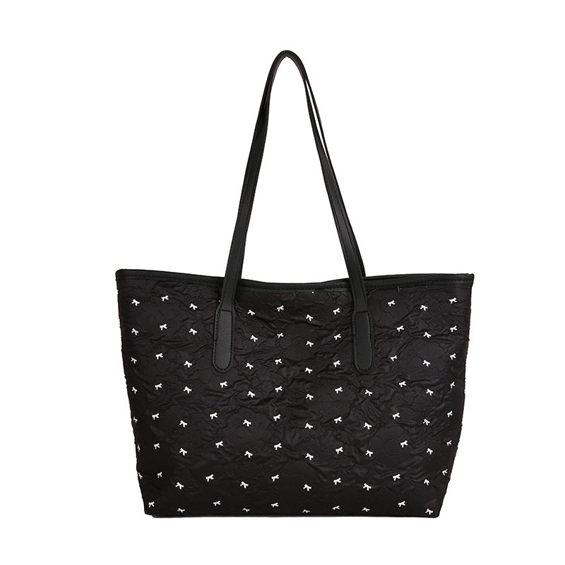 Quilted Tote Bag with Pattern