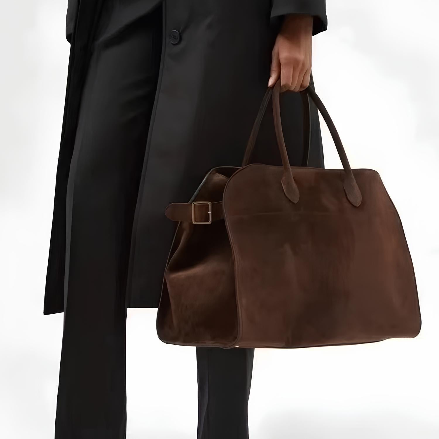 Large Suede Shoulder Handbag-dione couture20260420-Calm Wears-Brown-Calm Wears