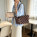 Suede Shoulder Tote Bag