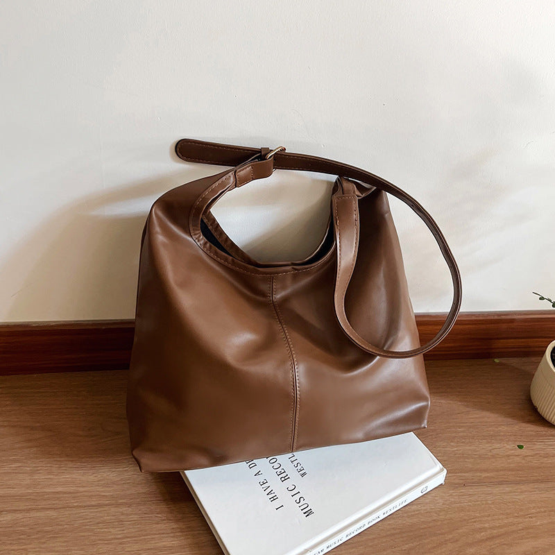 WoSpacious Soft Leather Hobo Bag