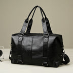 Luxurious Leather Weekend Duffel Bag