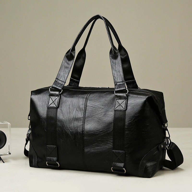 Luxurious Leather Weekend Duffel Bag