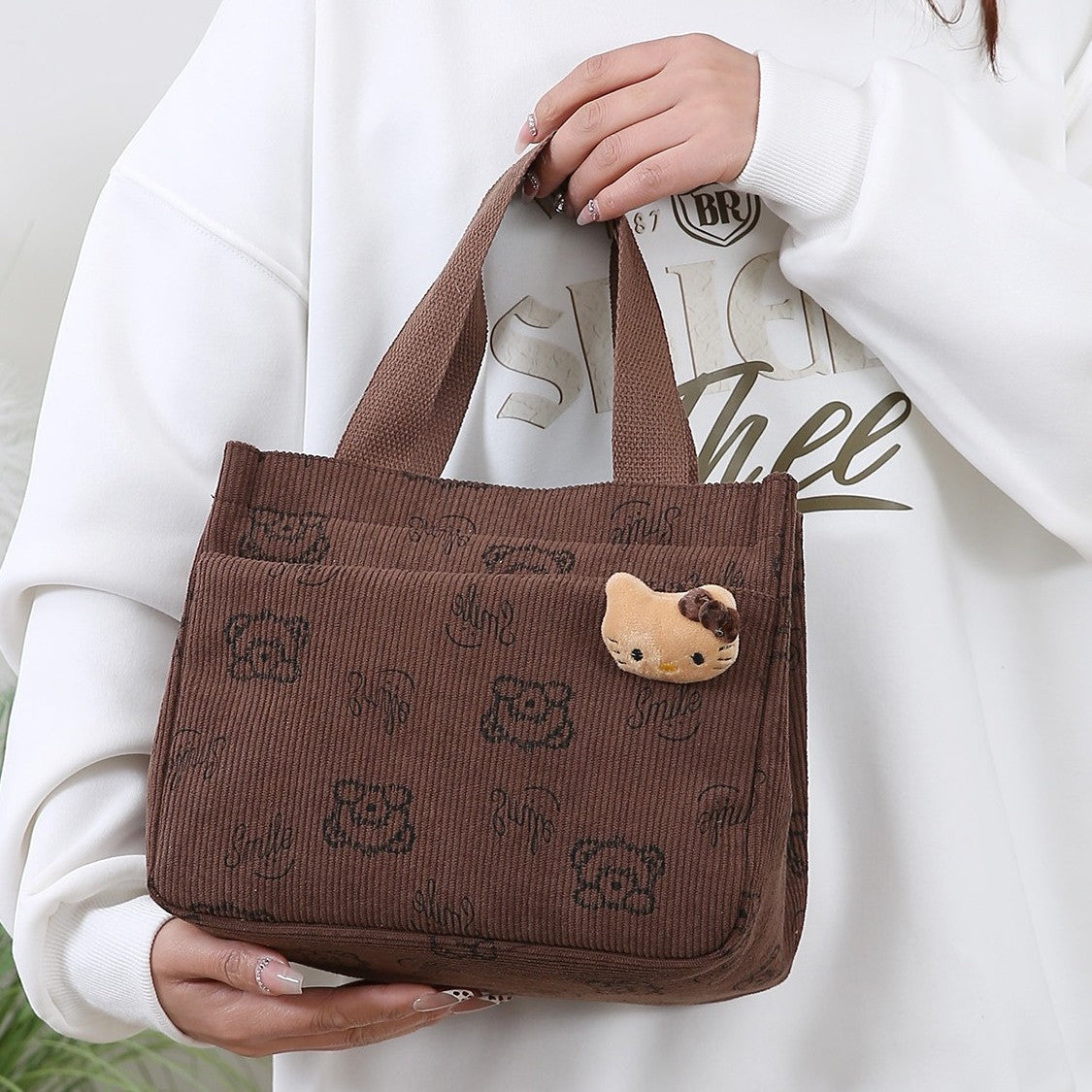 Cute Fun Cartoon Themed Mini Tote Bag